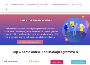 How meeroverboekhouden.nl looks like on a tablet such as an iPad.