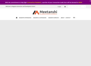 How meetanshi.com looks like on a tablet such as an iPad.