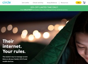 How meetcircle.com looks like on a tablet such as an iPad.