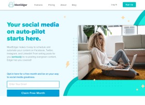 How meetedgar.com looks like on a tablet such as an iPad.