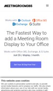 How meetingroom365.com looks like on a mobile device such as an iPhone.