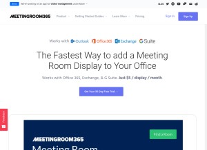 How meetingroom365.com looks like on a tablet such as an iPad.