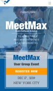 How meetmax.com looks like on a mobile device such as an iPhone.