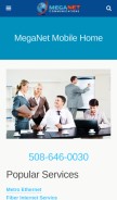 How meganet.net looks like on a mobile device such as an iPhone.