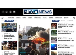 How meganews.mx looks like on a tablet such as an iPad.