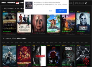 How megatorrentshd.org looks like on a tablet such as an iPad.