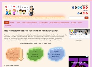 How megaworkbook.com looks like on a tablet such as an iPad.