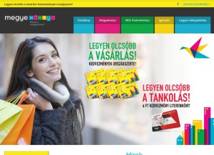 How megyekartya.hu looks like on a tablet such as an iPad.