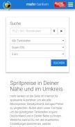 How mehr-tanken.de looks like on a mobile device such as an iPhone.