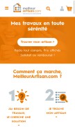 How meilleur-artisan.com looks like on a mobile device such as an iPhone.