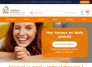 How meilleur-artisan.com looks like on a tablet such as an iPad.