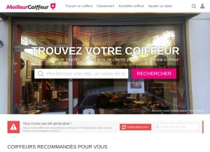How meilleurcoiffeur.com looks like on a tablet such as an iPad.