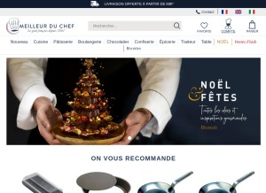 How meilleurduchef.com looks like on a tablet such as an iPad.