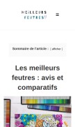 How meilleurs-feutres.com looks like on a mobile device such as an iPhone.