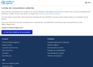 How meilleursagents.com looks like on a tablet such as an iPad.