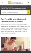 How meinestadt.de looks like on a mobile device such as an iPhone.