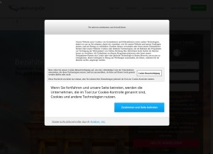 How meinungsort.de looks like on a tablet such as an iPad.