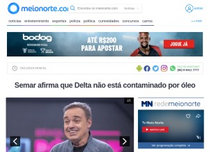 How meionorte.com looks like on a tablet such as an iPad.