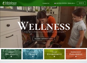 How melaleuca.com looks like on a tablet such as an iPad.