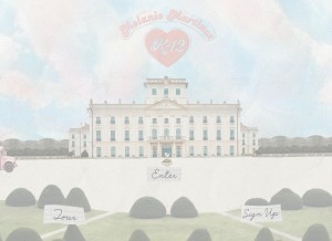 How melaniemartinezmusic.com looks like on a tablet such as an iPad.