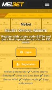 How melbetworld.com looks like on a mobile device such as an iPhone.