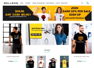 How mellmon.com looks like on a tablet such as an iPad.