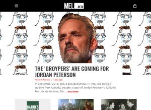 How melmagazine.com looks like on a tablet such as an iPad.