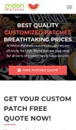 How melonpatches.com looks like on a mobile device such as an iPhone.