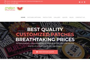 How melonpatches.com looks like on a tablet such as an iPad.