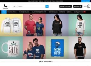 How meltmoon.com looks like on a tablet such as an iPad.
