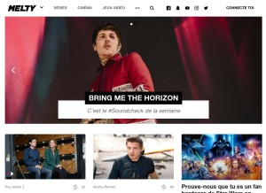 How melty.fr looks like on a tablet such as an iPad.