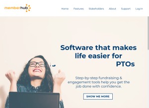 How memberhub.com looks like on a tablet such as an iPad.