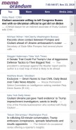 How memeorandum.com looks like on a mobile device such as an iPhone.