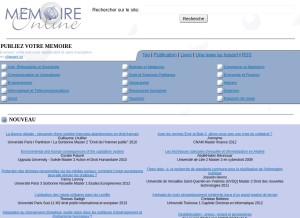 How memoireonline.com looks like on a tablet such as an iPad.
