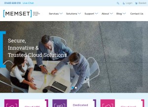 How memset.com looks like on a tablet such as an iPad.
