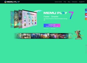 How memuplay.com looks like on a tablet such as an iPad.