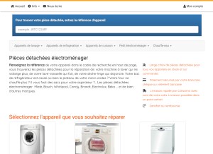 How menager-technic.fr looks like on a tablet such as an iPad.