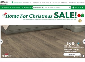 How menards.com looks like on a tablet such as an iPad.