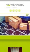 How menasha.com looks like on a mobile device such as an iPhone.