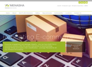 How menasha.com looks like on a tablet such as an iPad.