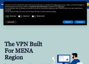 How menavpn1.com looks like on a tablet such as an iPad.
