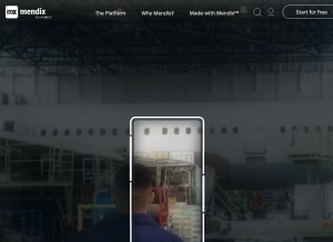 How mendix.com looks like on a tablet such as an iPad.