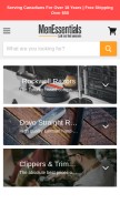 How menessentials.ca looks like on a mobile device such as an iPhone.
