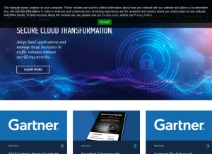 How menlosecurity.com looks like on a tablet such as an iPad.