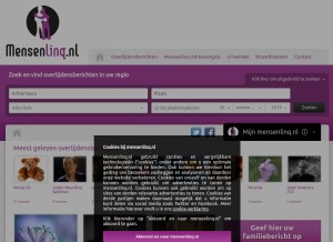 How mensenlinq.nl looks like on a tablet such as an iPad.