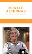 How mentesalternas.com looks like on a mobile device such as an iPhone.