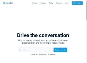 How mention.com looks like on a tablet such as an iPad.