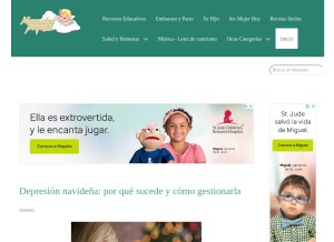 How menudospeques.net looks like on a tablet such as an iPad.