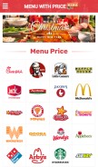 How menuwithprice.com looks like on a mobile device such as an iPhone.