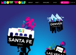 How meowwolf.com looks like on a tablet such as an iPad.